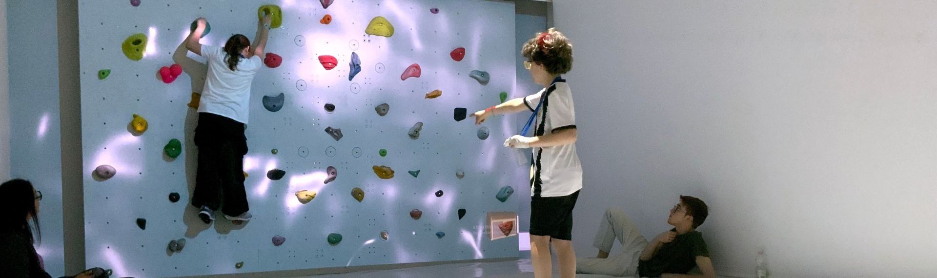 Experimental setup of an augmented climbing activity developed by me